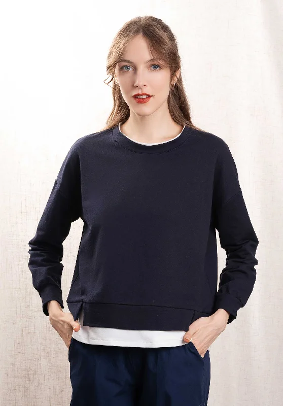 Sweatshirt A1895 Blu-Scuro