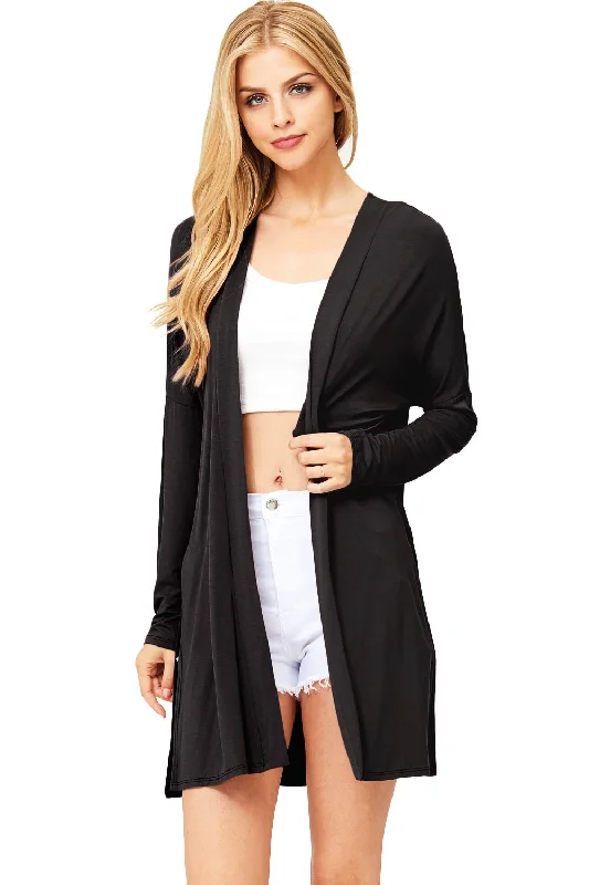 Contemporary Open-Front Cardigan