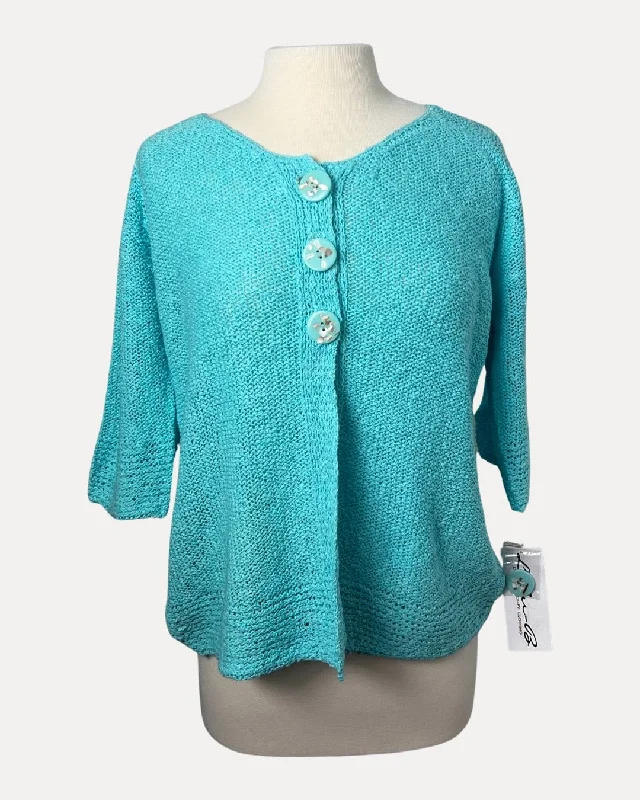 Lulu B Sea Glass 3 Button Cardigan Sweater