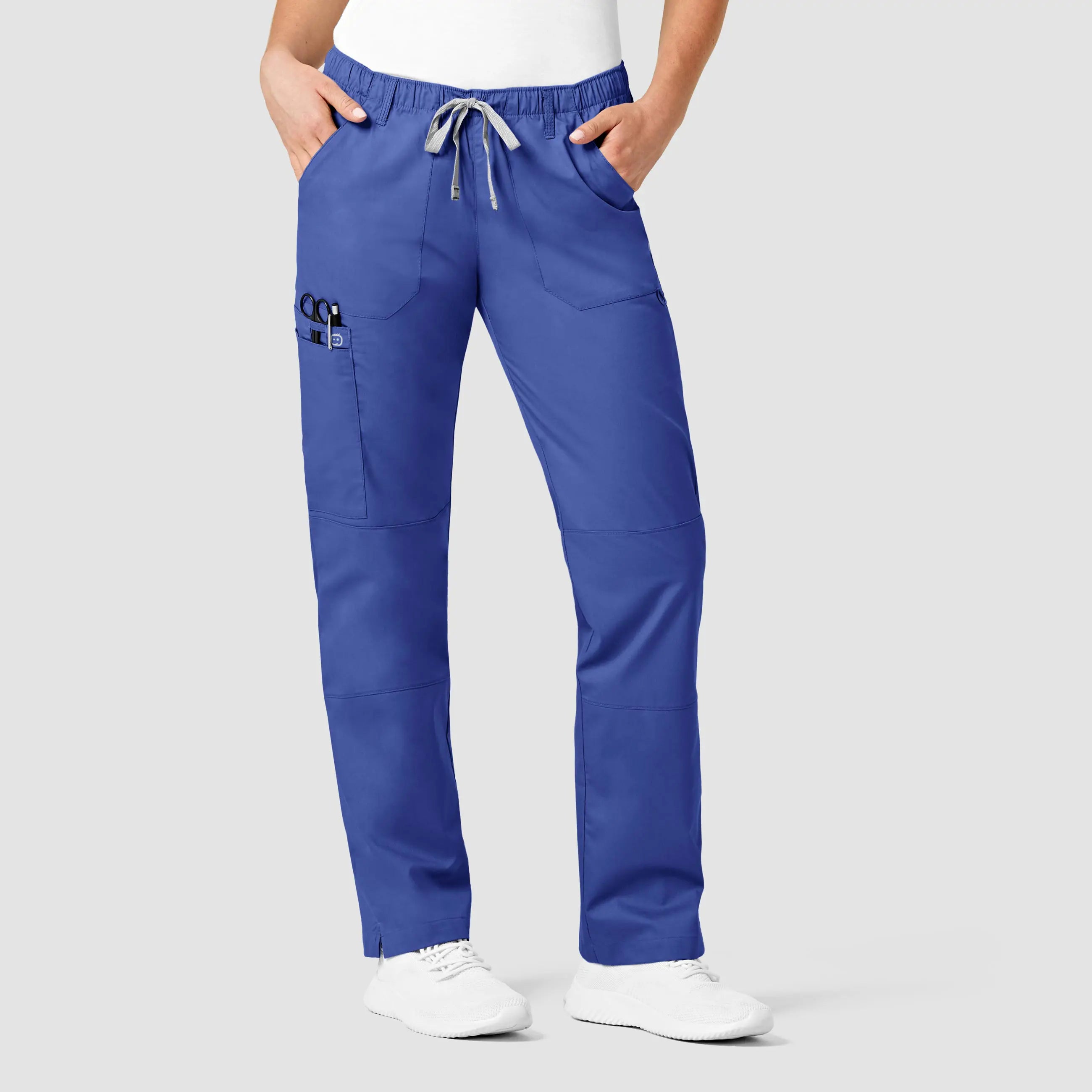 Wink Women's Straight Leg Cargo Scrub Pant - Galaxy Blue