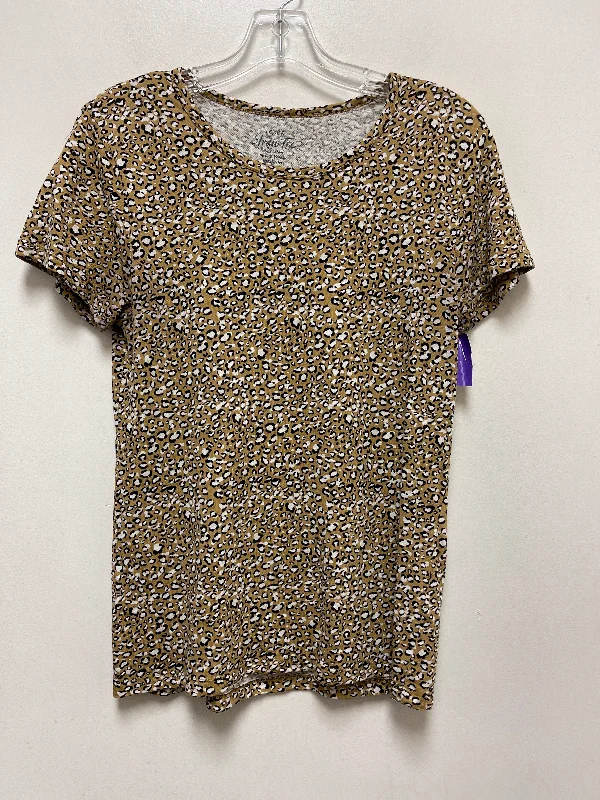 Animal Print Top Short Sleeve J. Crew, Size M