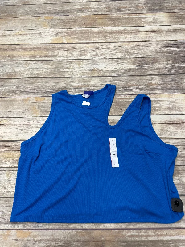 Blue Top Sleeveless Cme, Size 4x