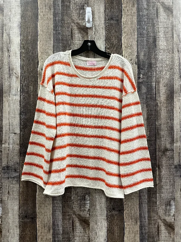 Cream & Orange Sweater Pink Lily, Size S