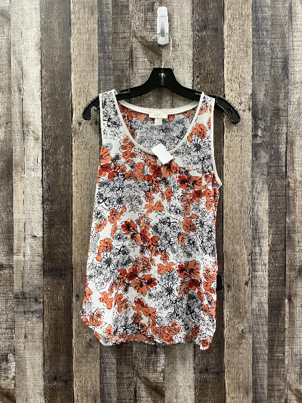 Floral Print Top Sleeveless Loft, Size S