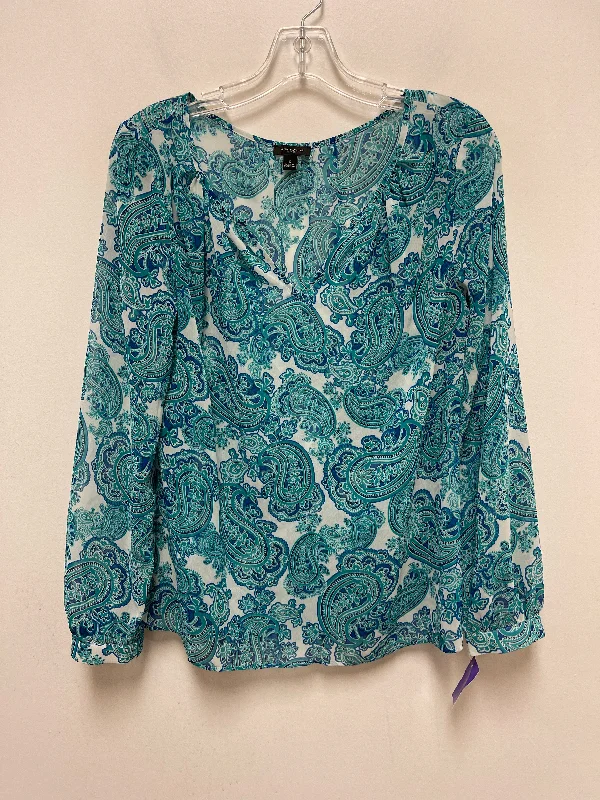 Green Top Long Sleeve Ann Taylor, Size S