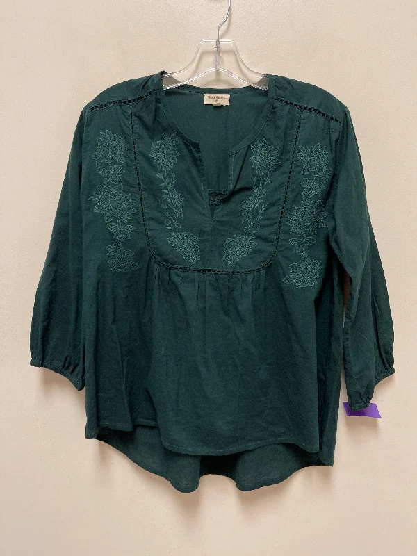 Green Top Long Sleeve World Market, Size S