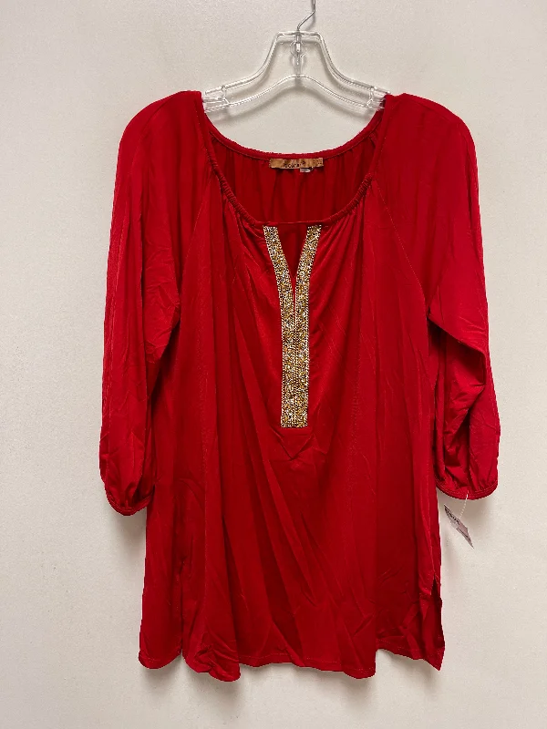 Red Top Long Sleeve Belldini, Size L