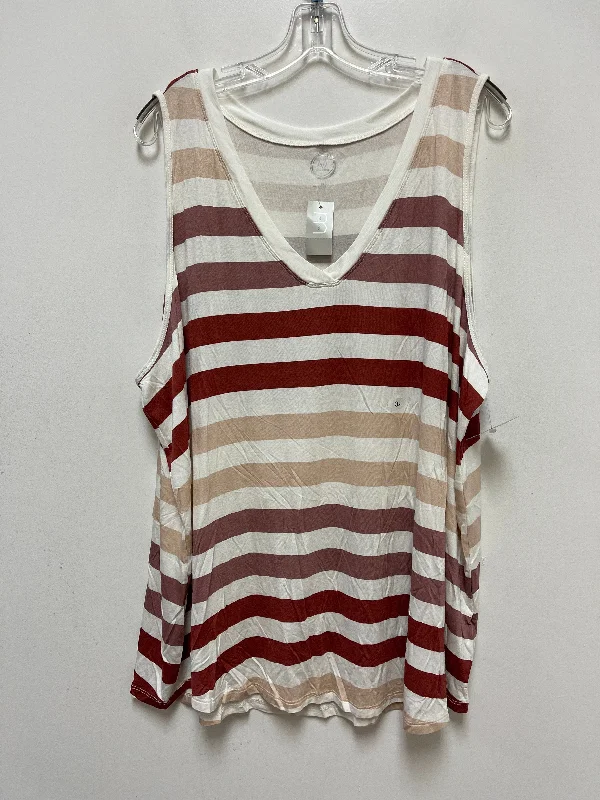 Striped Pattern Top Sleeveless Maurices, Size 3x