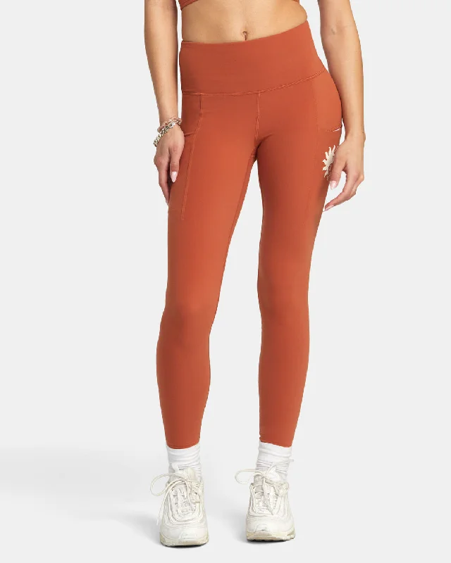 Earth Pocket Legging Pants - Terracotta